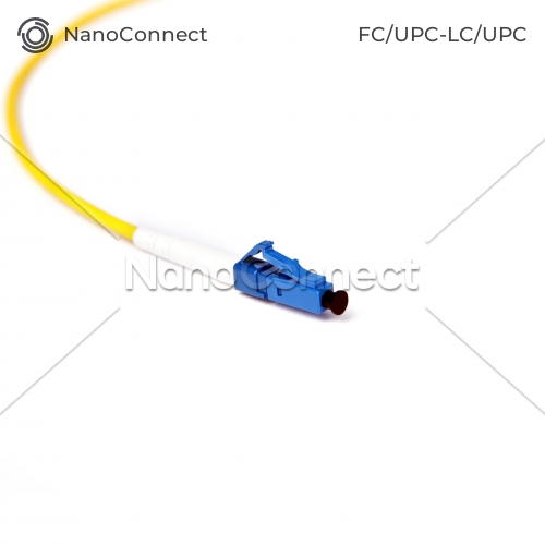 Fiber optic patch cord FC/UPC-LC/UPC Yellow LSZH, Singlemode G.652.D (SM), Simplex, 3mm - 5 m