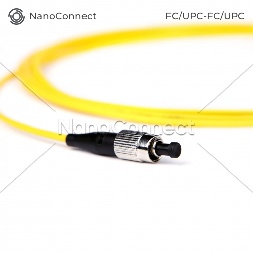 Fiber optic patch cord FC/UPC-FC/UPC Yellow LSZH, Singlemode G.652.D (SM), Simplex, 3mm - 15 m