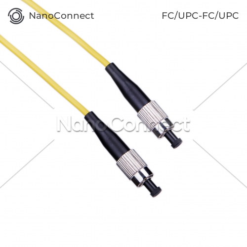 Fiber optic patch cord FC/UPC-FC/UPC Yellow LSZH, Singlemode G.652.D (SM), Simplex, 3mm - 1 m