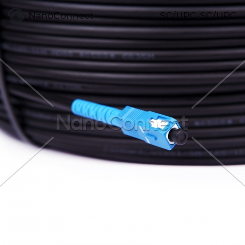 Outdoor Self-Supporting patch cord ADSS SC/UPC-SC/UPC Black HDPE, Singlemode G.652.D (SM), Simplex, 4,4mm - 275 m