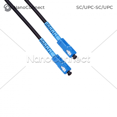 Outdoor Self-Supporting patch cord ADSS SC/UPC-SC/UPC Black HDPE, Singlemode G.652.D (SM), Simplex, 4,4mm - 300 m