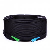 Fiber optic patch cord FTTH ADSS SC/UPC-SC/APC Black LSZH, Singlemode G.652.D (SM), Simplex, 300 m
