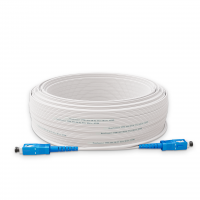 Fiber optic patch cord FTTH ADSS SC/UPC-SC/UPC White LSZH, Singlemode G.657.А2 (SM), Simplex, 100 m