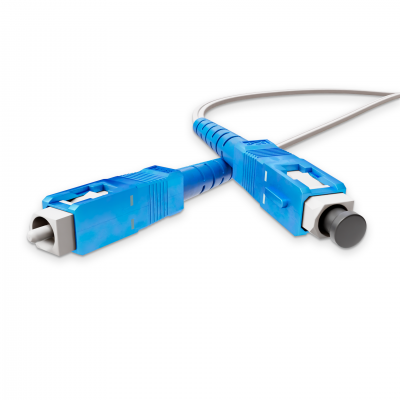 Fiber optic patch cord FTTH ADSS SC/UPC-SC/UPC White LSZH, Singlemode G.657.А2 (SM), Simplex, 225 m