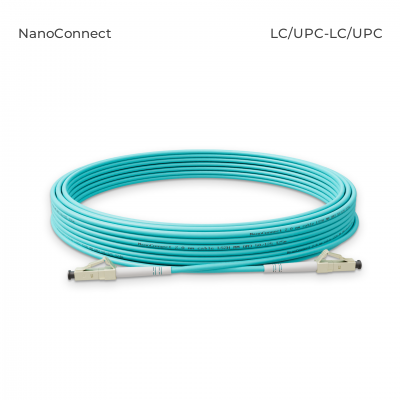 Fiber optic patch cord LC/UPC-LC/UPC Turquoise LSZH, Multimode OM3 (MM), Simplex, 2mm - 10 m