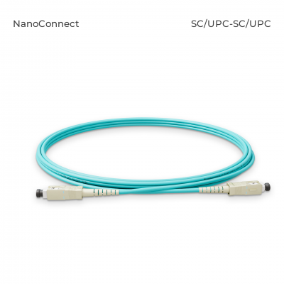 Fiber optic patch cord SC/UPC-SC/UPC Turquoise LSZH, Multimode OM3 (MM), Simplex, 2mm - 5 m
