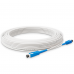 Fiber optic patch cord SC/UPC-SC/UPC White LSZH, Singlemode G.657.А2 (SM) Flex, Simplex, 3mm - 25 m