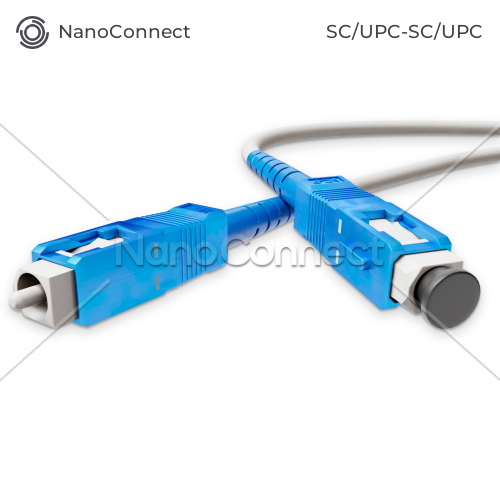 Fiber optic patch cord SC/UPC-SC/UPC White LSZH, Singlemode G.657.А2 (SM) Flex, Simplex, 3mm - 40 m