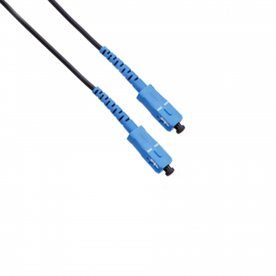 Fiber optic patch cord FTTH ADSS SC/UPC-SC/UPC Black LSZH, Singlemode G.652.D (SM), Simplex, 300 m