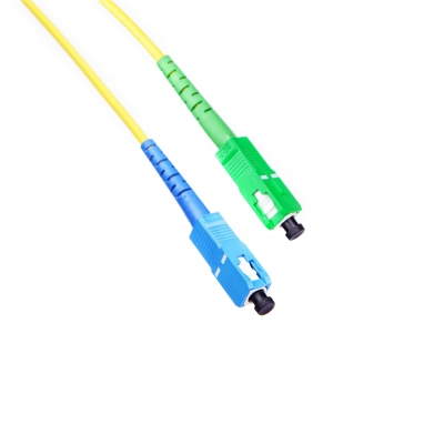 Fiber optic patch cord SC/UPC-SC/APC Yellow LSZH, Singlemode G.652.D (SM), Simplex, 3mm - 5 m