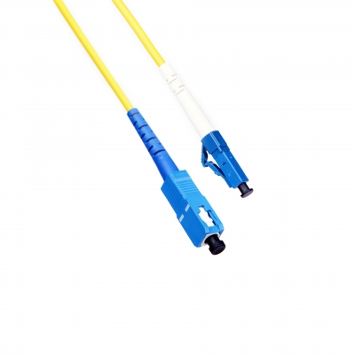 Fiber optic patch cord SC/UPC-LC/UPC Yellow LSZH, Singlemode G.652.D (SM), Simplex, 3mm - 5 m