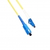 Fiber optic patch cord SC/UPC-LC/UPC Yellow LSZH, Singlemode G.652.D (SM), Simplex, 3mm - 15 m