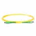 Fiber optic patch cord SC/APC-SC/APC Yellow LSZH, Singlemode G.652.D (SM), Simplex, 3mm - 1 m