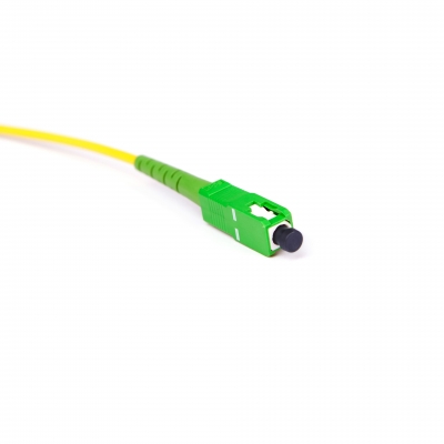 Fiber optic patch cord SC/APC-SC/APC Yellow LSZH, Singlemode G.652.D (SM), Simplex, 3mm - 3 m