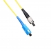 Fiber optic patch cord FC/UPC-SC/UPC Yellow LSZH, Singlemode G.652.D (SM), Simplex, 3mm - 15 m