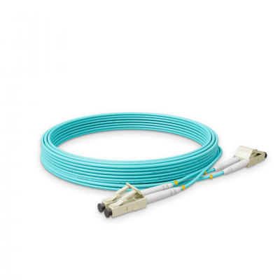 Optical patch cord NanoConnect LC/UPC-LC/UPC Turquoise LSZH, Multimode OM3 (MM), Duplex, 2mm - 10m