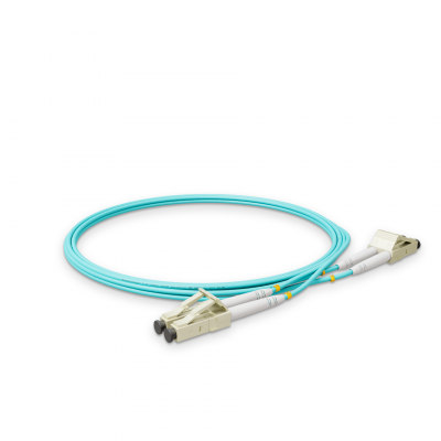 Optical patch cord NanoConnect LC/UPC-LC/UPC Turquoise LSZH, Multimode OM3 (MM), Duplex, 2mm - 2m