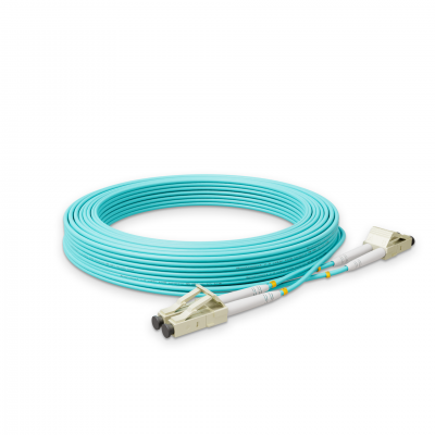 Optical patch cord NanoConnect LC/UPC-LC/UPC Turquoise LSZH, Multimode OM3 (MM), Duplex, 2mm - 20m