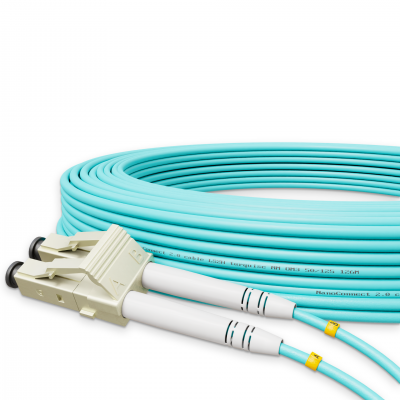 Optical patch cord NanoConnect LC/UPC-LC/UPC Turquoise LSZH, Multimode OM3 (MM), Duplex, 2mm - 20m