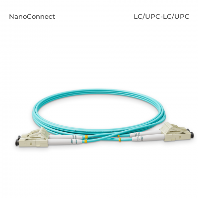 Fiber optic patch cord LC/UPC-LC/UPC Turquoise LSZH, Multimode OM3 (MM), Duplex, 2mm - 3 m
