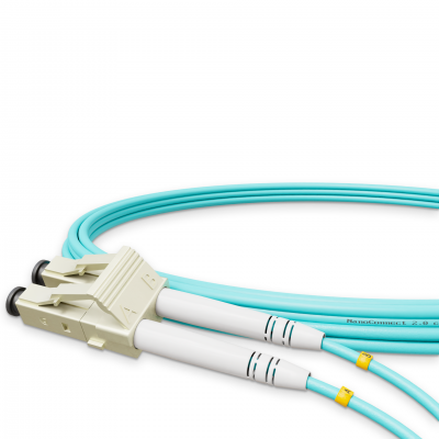 Optical patch cord NanoConnect LC/UPC-LC/UPC Turquoise LSZH, Multimode OM3 (MM), Duplex, 2mm - 3m