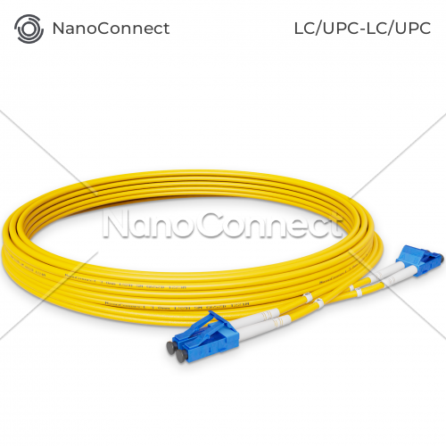Патч-корд оптичний LC/UPC-LC/UPC Жовтий LSZH, Singlemode G.657.А2 (SM) Flex, Duplex, 2мм - 10 м