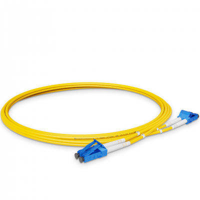 Fiber optic patch cord LC/UPC-LC/UPC Yellow LSZH, Singlemode G.657.А2 (SM) Flex, Duplex, 2mm - 1 m