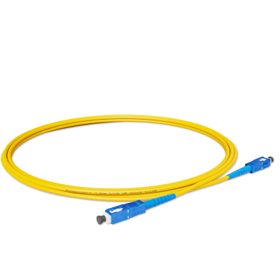 Fiber optic patch cord SC/UPC-SC/UPC Yellow LSZH, Singlemode G.652.D (SM), Simplex, 3mm - 1 m