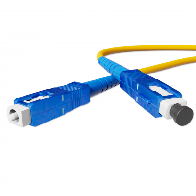 Fiber optic patch cord SC/UPC-SC/UPC Yellow LSZH, Singlemode G.652.D (SM), Simplex, 3mm - 1 m