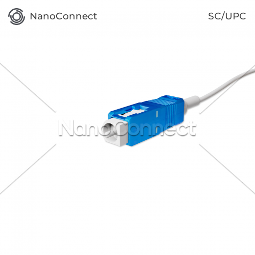 Fiber optic pigtail SC/UPC White LSZH, Singlemode G.652.D (SM), Simplex, 0,9mm - 1,5 m