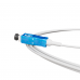 Fiber optic pigtail SC/UPC White LSZH, Singlemode G.652.D (SM), Simplex, 0,9mm - 1,5 m