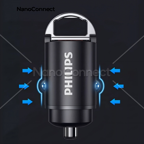 Автомобільний зарядний пристрій для телефона Philips PD45W, USB/Type-C із швидкою зарядкою, DLP4316B/93