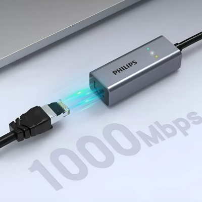 Philips USB 3.0 to Gigabit Ethernet Network Adapter, 1 Gbps, SWR1609H/93