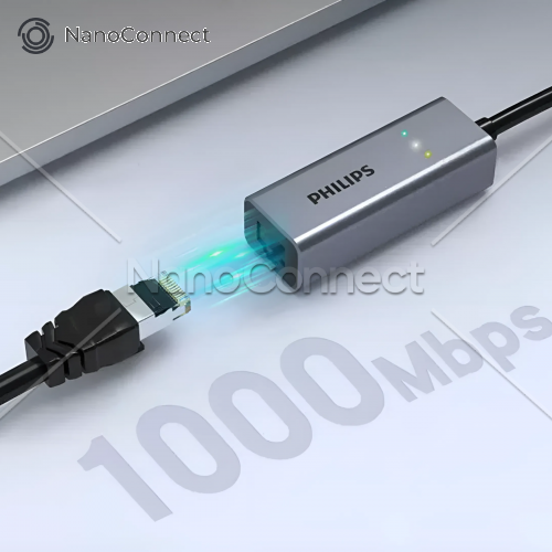 Мережева карта Philips USB 3.0 на Gigabit Ethernet, 1 Гбіт/с, SWR1609H/93USB