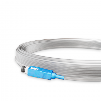 Fiber optic patch cord NanoConnect SC/UPC-SC/UPC Transparent PVC, Singlemode G.657.А2 (SM) Flex, Simplex, 0,9mm - 30 m