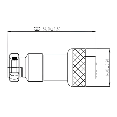 Aviation Connector GX12-12M-3A, 3-pin, Socket