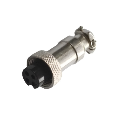 Aviation Connector GX12-12M-4A, 4-pin, Socket