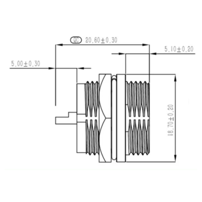 Aviation Connector GX16-8, 8-pin, Pair