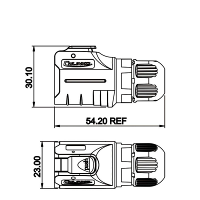 Waterproof Cnlinko IP67 connector LP-16-J09SX-03-401, 9 pin, 5A, 250V