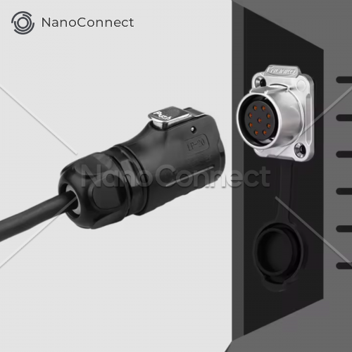 Waterproof Cnlinko IP67 connector LP-20-C09PE-01-022, 9 pin, 5A, 250V