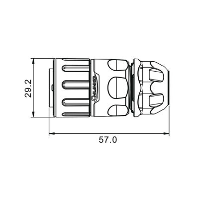 Waterproof Cnlinko IP67 connector YM-20, 9 pin, 5A, 250V