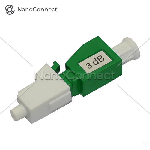 Optical Attenuator NanoConnect LC/APC-LC/APC Male to Female Singlemode 3 dB