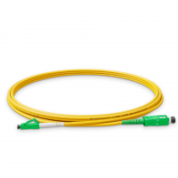 Fiber optic patch cord NanoConnect SC/APC-LC/APC Yellow LSZH, Singlemode G.652.D (SM), Simplex, 3mm - 5 m
