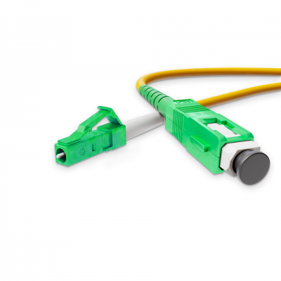 Патч-корд оптичний NanoConnect SC/APC-LC/APC Жовтий LSZH, Singlemode G.652.D (SM), Simplex, 3мм - 3 м