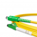 Fiber optic patch cord NanoConnect SC/APC-LC/APC Yellow LSZH, Singlemode G.652.D (SM), Simplex, 3mm - 3 m