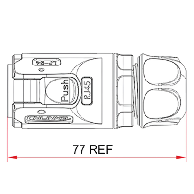 Герметичний роз'єм Cnlinko RJ-45 IP67, LP-24 штекер + розетка