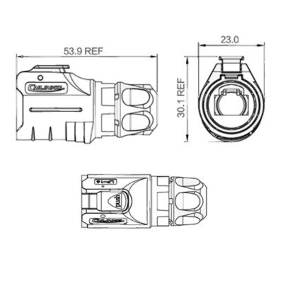 Герметичний роз'єм Cnlinko RJ-45 IP67, LP-16-C/RJ45/015/PE-42-001, штекер