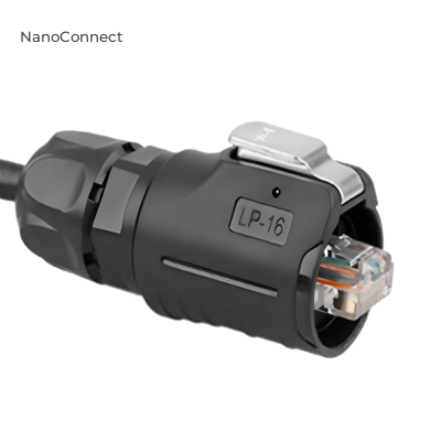 Waterproof Cnlinko RJ-45 connector IP67 LP-16-C/RJ45/015/PE-42-001, plug