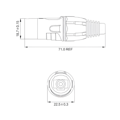 Waterproof Cnlinko RJ-45 connector IP67 YT-RJ45, plug + socket